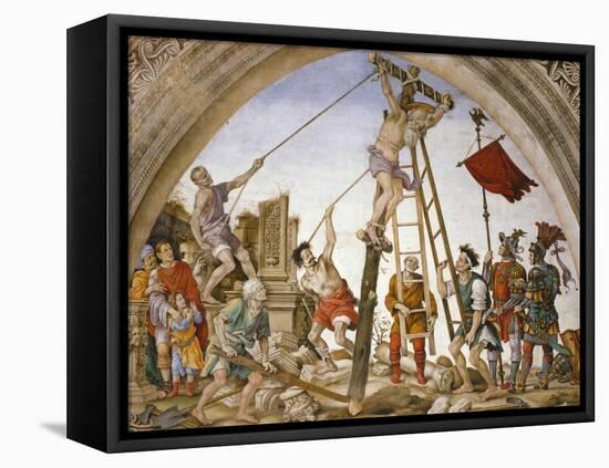 Scenes from the Life of Saint Philip: Crucifixion of the Saint-Filippino Lippi-Framed Premier Image Canvas