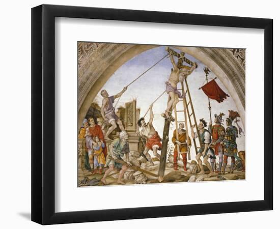 Scenes from the Life of Saint Philip: Crucifixion of the Saint-Filippino Lippi-Framed Giclee Print