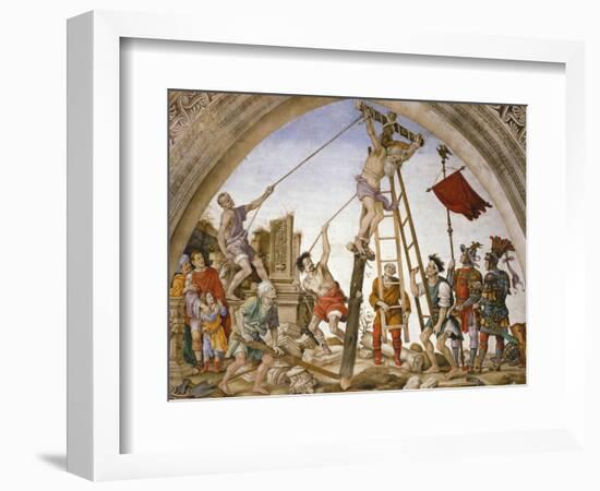 Scenes from the Life of Saint Philip: Crucifixion of the Saint-Filippino Lippi-Framed Giclee Print