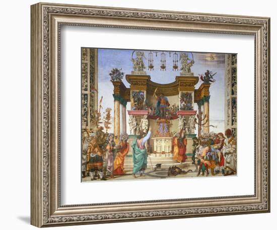 Scenes from the Life of Saint Philip: the Saint Driving the Dragon from the Temple-Filippino Lippi-Framed Giclee Print