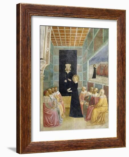 Scenes from the Life of St. Catherine: Saint Catherine's Disputation with the Philosophers-Tommaso Masolino Da Panicale-Framed Giclee Print