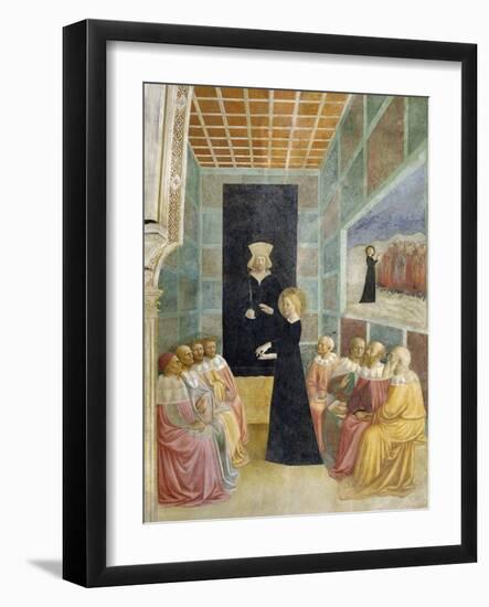 Scenes from the Life of St. Catherine: Saint Catherine's Disputation with the Philosophers-Tommaso Masolino Da Panicale-Framed Giclee Print