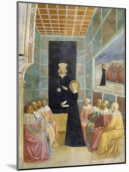 Scenes from the Life of St. Catherine: Saint Catherine's Disputation with the Philosophers-Tommaso Masolino Da Panicale-Mounted Giclee Print