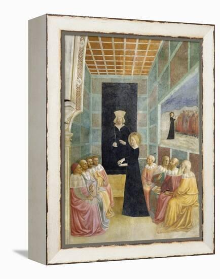 Scenes from the Life of St. Catherine: Saint Catherine's Disputation with the Philosophers-Tommaso Masolino Da Panicale-Framed Premier Image Canvas