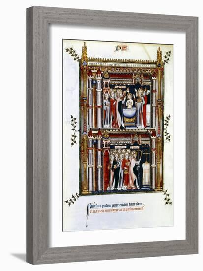 Scenes from the Life of St Denis, Patron Saint of France, 3rd Century-null-Framed Giclee Print