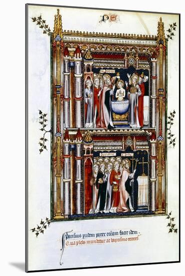 Scenes from the Life of St Denis, Patron Saint of France, 3rd Century-null-Mounted Giclee Print