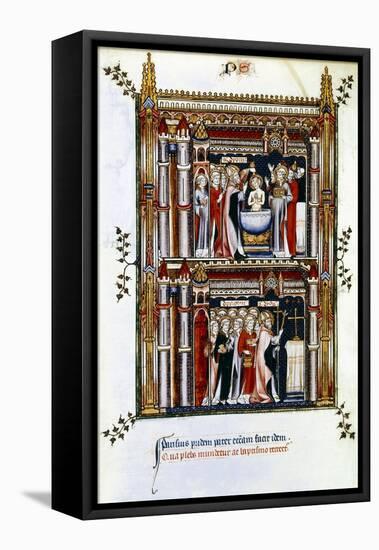 Scenes from the Life of St Denis, Patron Saint of France, 3rd Century-null-Framed Premier Image Canvas