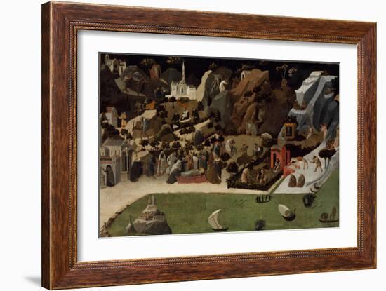 Scenes from the Lives of the Desert Fathers (Thebai)-Fra Angelico-Framed Giclee Print