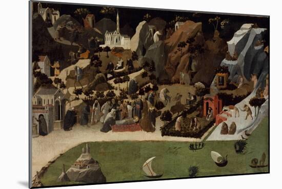 Scenes from the Lives of the Desert Fathers (Thebai)-Fra Angelico-Mounted Giclee Print