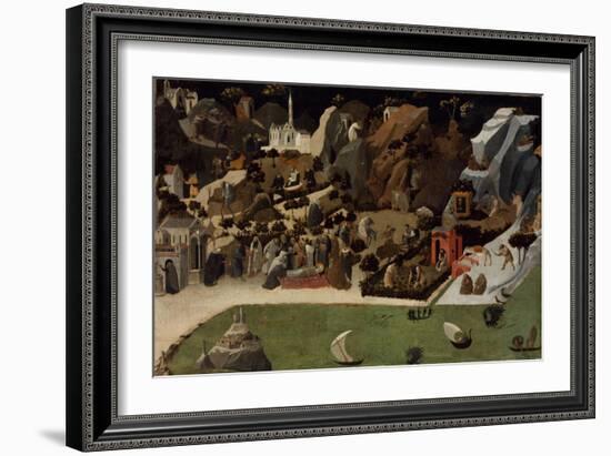 Scenes from the Lives of the Desert Fathers (Thebai)-Fra Angelico-Framed Giclee Print