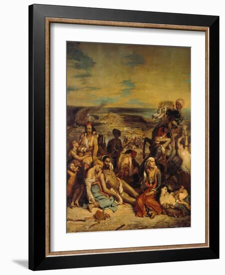 Scenes from the Massacre of Chios, 1822-Eugene Delacroix-Framed Giclee Print