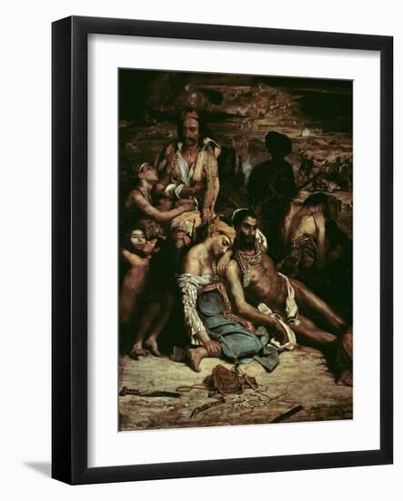 Scenes from the Massacre of Chios, 1822-Eugene Delacroix-Framed Giclee Print