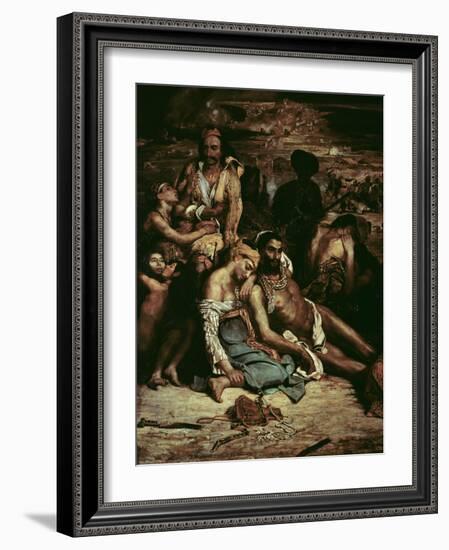 Scenes from the Massacre of Chios, 1822-Eugene Delacroix-Framed Giclee Print