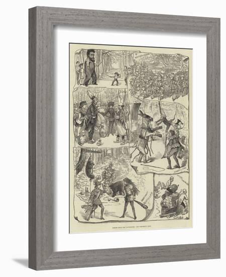 Scenes from the Pantomimes-George Cruikshank-Framed Giclee Print