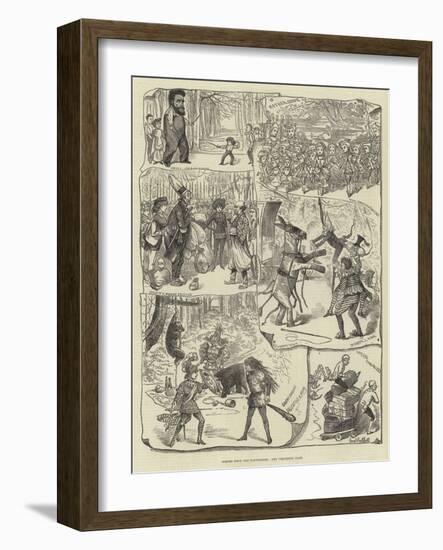 Scenes from the Pantomimes-George Cruikshank-Framed Giclee Print