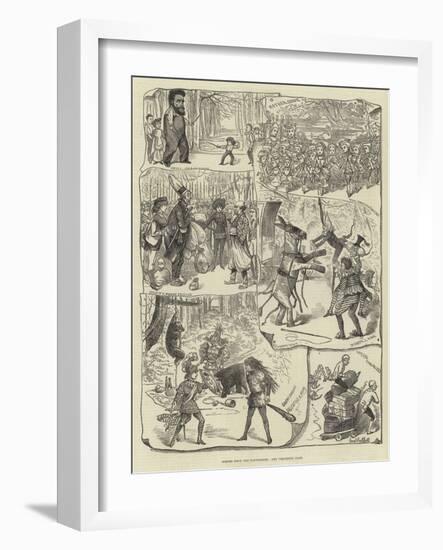 Scenes from the Pantomimes-George Cruikshank-Framed Giclee Print