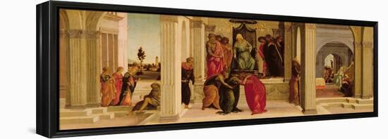 Scenes from the Story of Esther (Oil on Panel)-Filippino Lippi-Framed Premier Image Canvas