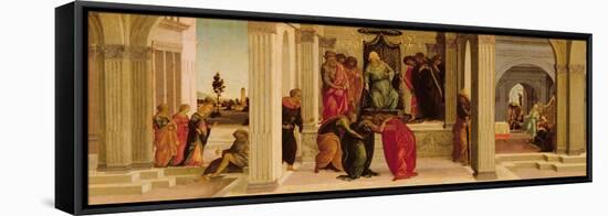 Scenes from the Story of Esther (Oil on Panel)-Filippino Lippi-Framed Premier Image Canvas