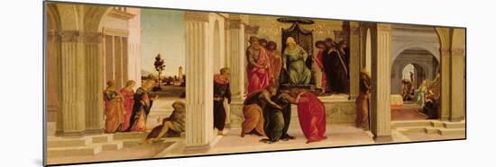 Scenes from the Story of Esther (Oil on Panel)-Filippino Lippi-Mounted Giclee Print