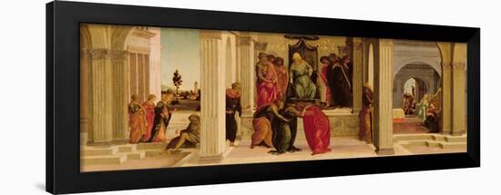 Scenes from the Story of Esther (Oil on Panel)-Filippino Lippi-Framed Giclee Print