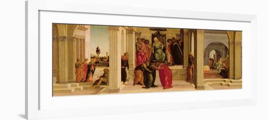 Scenes from the Story of Esther (Oil on Panel)-Filippino Lippi-Framed Giclee Print