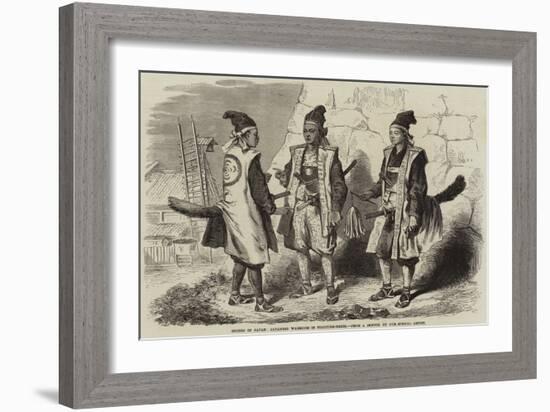 Scenes in Japan, Japanese Warriors in Fighting-Dress-null-Framed Giclee Print