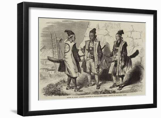 Scenes in Japan, Japanese Warriors in Fighting-Dress-null-Framed Giclee Print