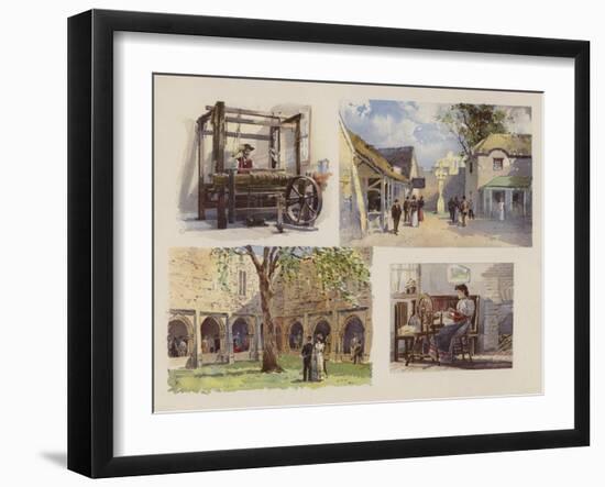 Scenes in the Irish Village-null-Framed Giclee Print