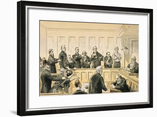 Scenes in the Liberal Union, No. 4 the Magistrate and the Refractory Casuals, from 'St. Stephen's…-Tom Merry-Framed Giclee Print