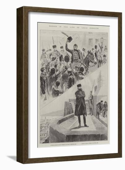 Scenes in the Life of Louis Kossuth-null-Framed Giclee Print