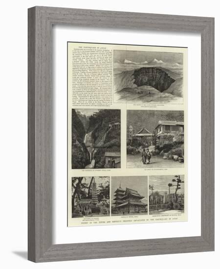 Scenes in the Towns and Districts Recently Devastated by the Earthquake in Japan-null-Framed Giclee Print