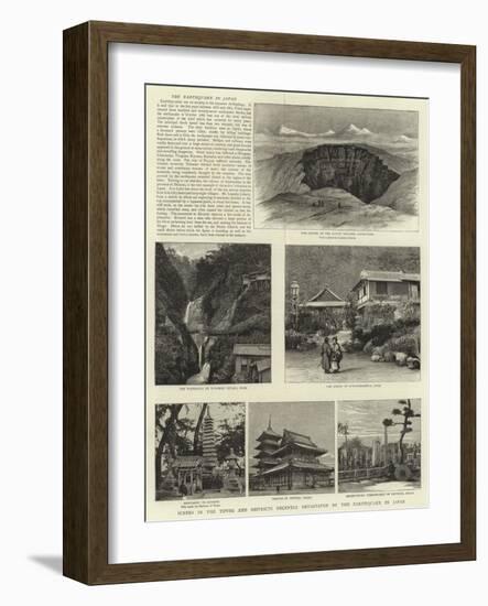 Scenes in the Towns and Districts Recently Devastated by the Earthquake in Japan-null-Framed Giclee Print