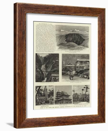 Scenes in the Towns and Districts Recently Devastated by the Earthquake in Japan-null-Framed Giclee Print