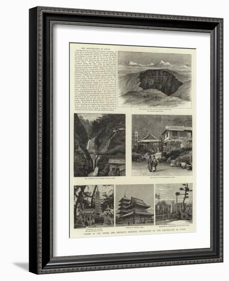 Scenes in the Towns and Districts Recently Devastated by the Earthquake in Japan-null-Framed Giclee Print