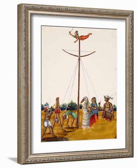 Scenes of Acrobatics During a Festival, from Thanjavur, India-null-Framed Giclee Print