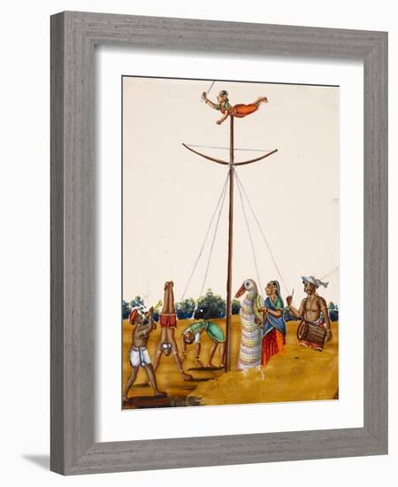 Scenes of Acrobatics During a Festival, from Thanjavur, India-null-Framed Giclee Print