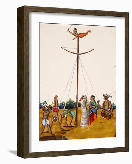 Scenes of Acrobatics During a Festival, from Thanjavur, India-null-Framed Giclee Print