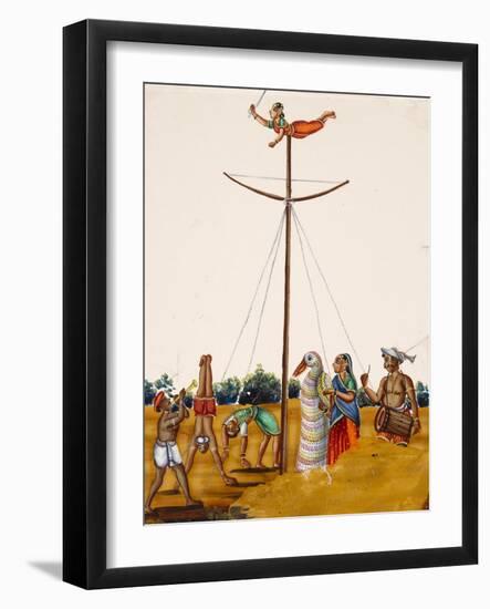 Scenes of Acrobatics During a Festival, from Thanjavur, India-null-Framed Giclee Print