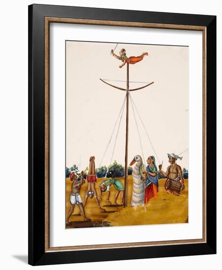 Scenes of Acrobatics During a Festival, from Thanjavur, India-null-Framed Giclee Print