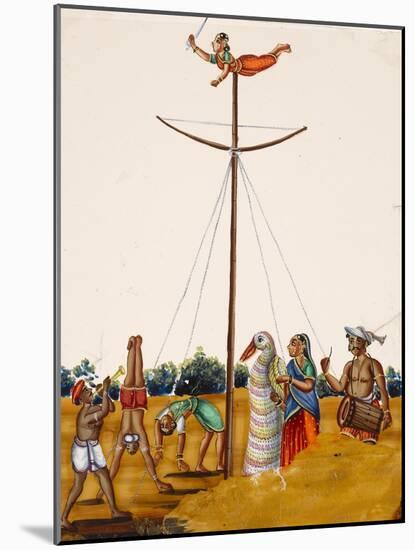 Scenes of Acrobatics During a Festival, from Thanjavur, India-null-Mounted Giclee Print