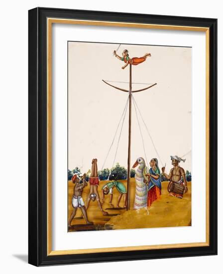 Scenes of Acrobatics During a Festival, from Thanjavur, India-null-Framed Giclee Print