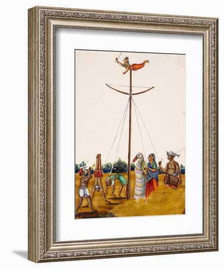 Scenes of Acrobatics During a Festival, from Thanjavur, India-null-Framed Giclee Print