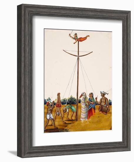 Scenes of Acrobatics During a Festival, from Thanjavur, India--Framed Giclee Print