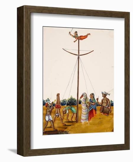 Scenes of Acrobatics During a Festival, from Thanjavur, India-null-Framed Giclee Print