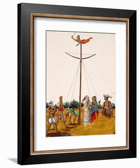 Scenes of Acrobatics During a Festival, from Thanjavur, India-null-Framed Giclee Print