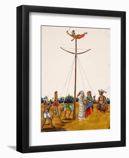 Scenes of Acrobatics During a Festival, from Thanjavur, India-null-Framed Giclee Print