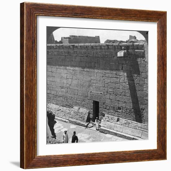 Scenes of Battle and the Chase Carved on a Wall at Medinet Habu, Thebes, Egypt, 1905-Underwood & Underwood-Framed Photographic Print