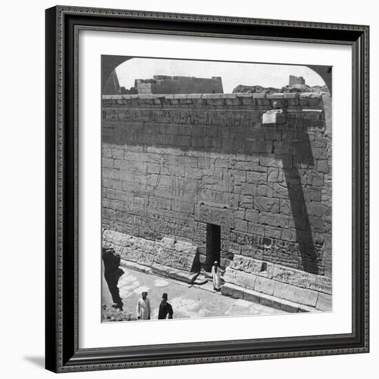 Scenes of Battle and the Chase Carved on a Wall at Medinet Habu, Thebes, Egypt, 1905-Underwood & Underwood-Framed Photographic Print