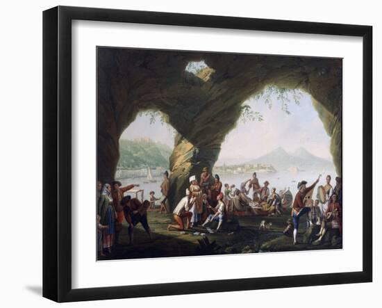 Scenes of Everyday Life in a Cave in Posillipo, Near Naples-Pietro Fragiacomo-Framed Giclee Print