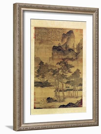 Scenes of Hermits' Long Days in the Quiet Mountains-T'ang Yin-Framed Giclee Print